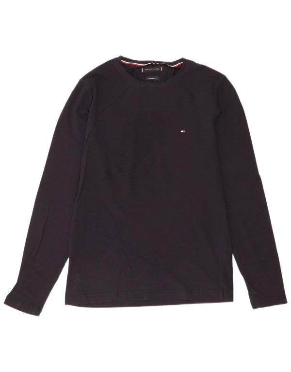 Tommy Hilfiger Mens Extra Slim Top Long Sleeve Medium Navy Blue Cotton