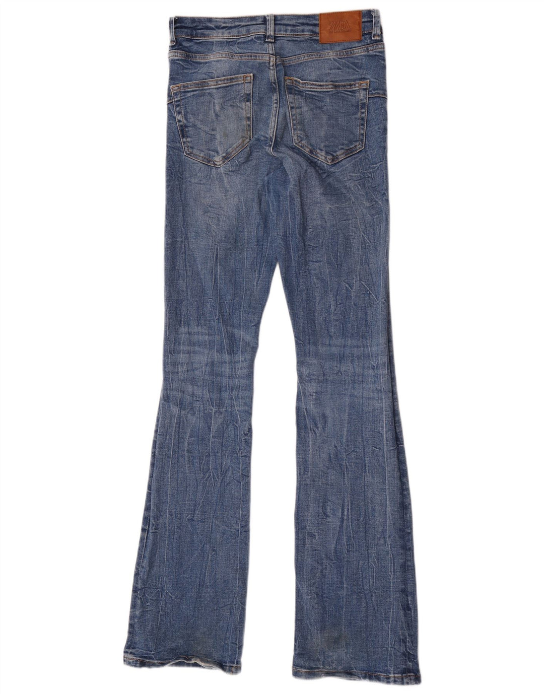 Zara Womens Flared Jeans EU 36 XS W26 L34 Blue
