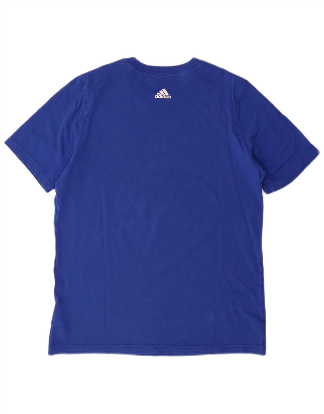 ADIDAS Boys Graphic T-Shirt Top 13-14 Years Blue Cotton