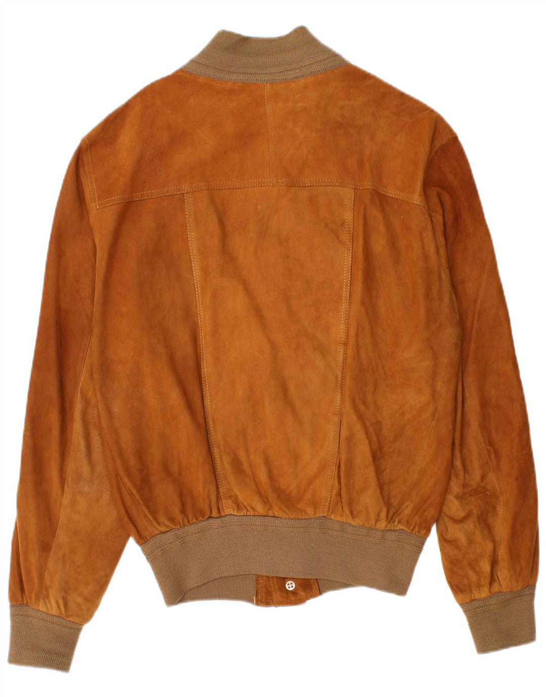 Vintage Mens Suede Bomber Jacket IT 50 Large Brown