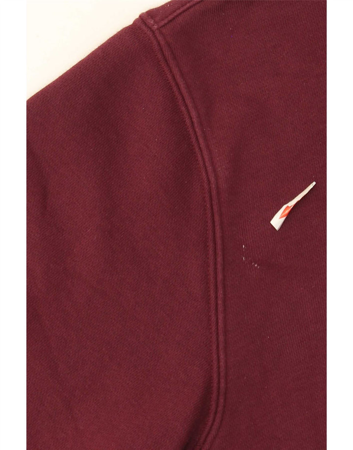 Adidas Mens Hoodie Jumper Medium Burgundy Cotton
