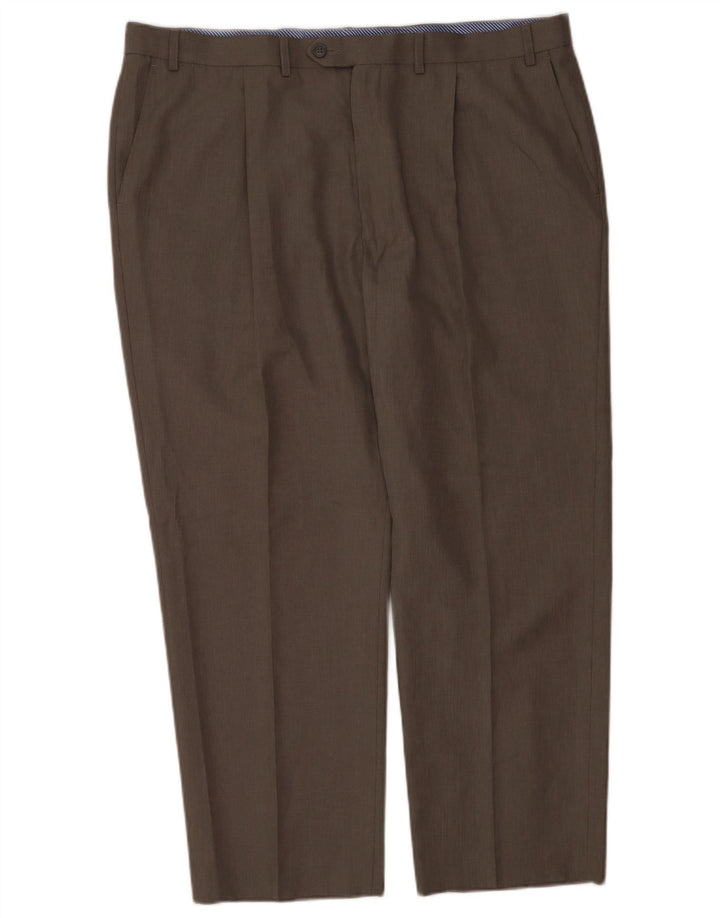 Marks & Spencer Mens Tailored Fit Pegged Suit Trousers W42 L29 Grey