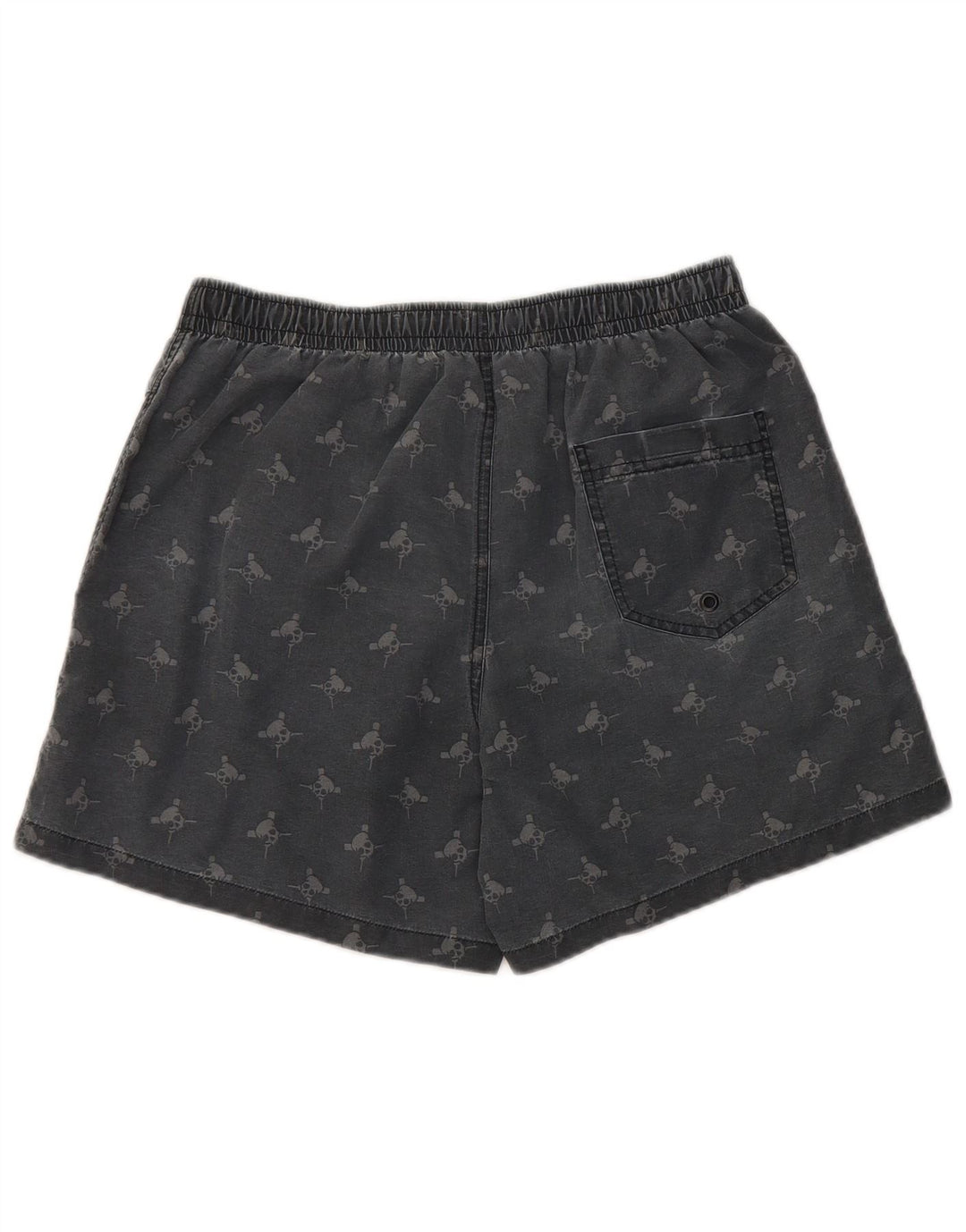 Zara Mens Abstract Pattern Swimming Shorts Medium Grey Nylon