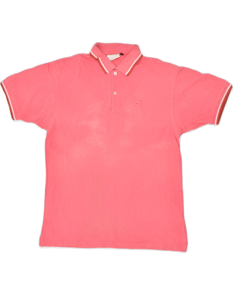 LOTTO Mens Polo Shirt XL Pink Cotton | Vintage | Thrift | Second-Hand | Used Clothing | Messina Hembry 