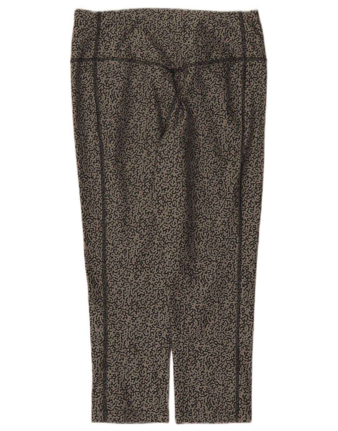 Nike Womens Dri Fit Abstract Pattern Capri Leggings UK 10 Small Grey