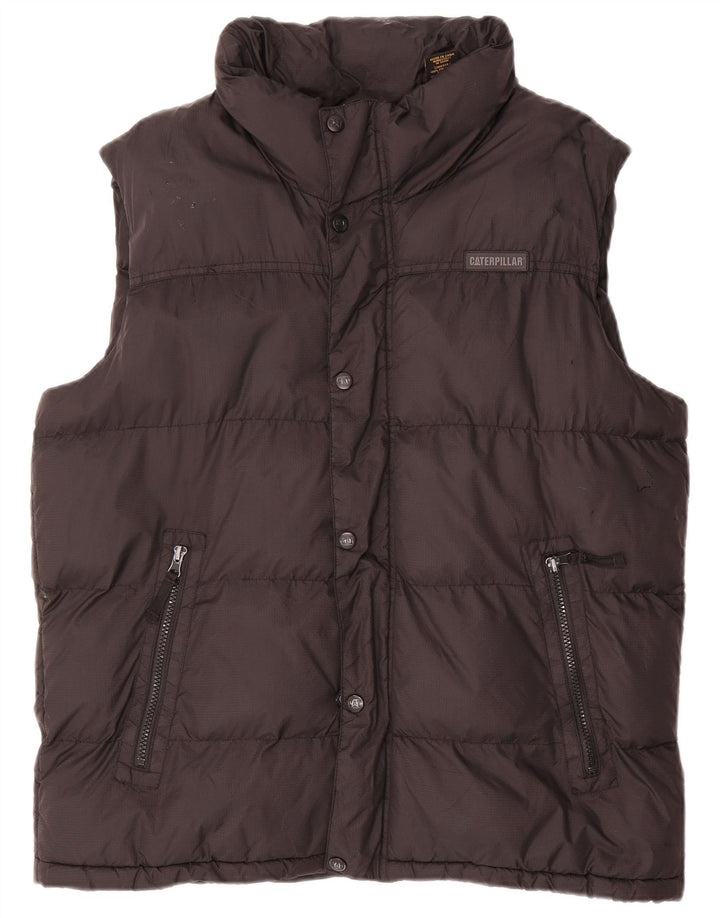 Caterpillar Mens Padded Gilet UK 40 Large Black Nylon