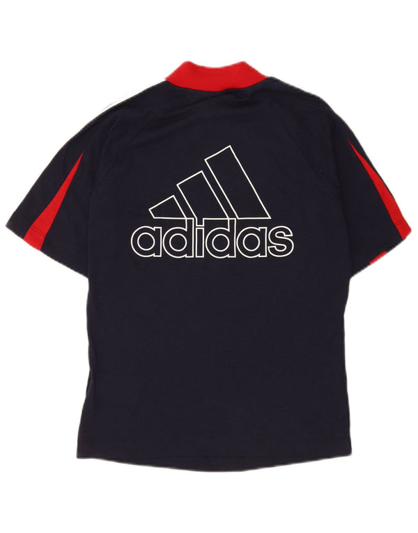 Adidas Womens Graphic T-Shirt Top UK 12/14 Medium Navy Blue Sports