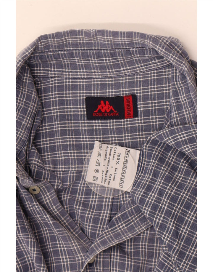 Kappa Mens Shirt Medium Blue Check Cotton