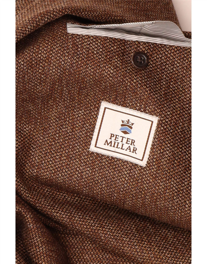 PETER MILLAR Mens 2 Button Blazer Jacket UK 40 Large Brown