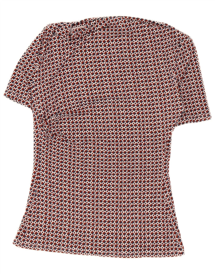 Max Mara Womens Weekend Blouse Top UK 12 Medium Red Geometric