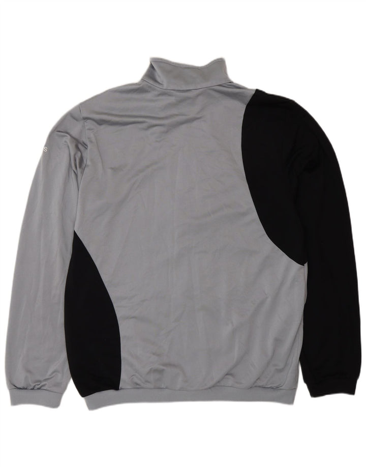 ADIDAS Mens Tracksuit Top Jacket UK 46/48 XL Grey Polyester
