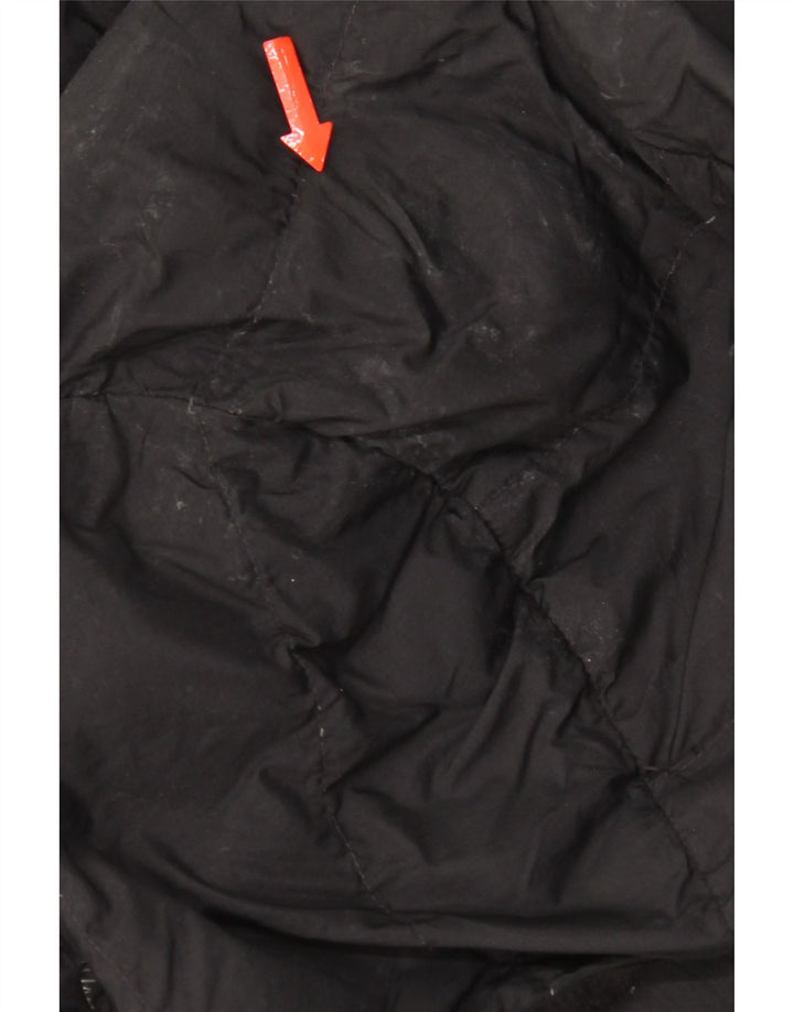 The North Face Mens Hooded Padded Jacket UK 38 Medium Black Polyester