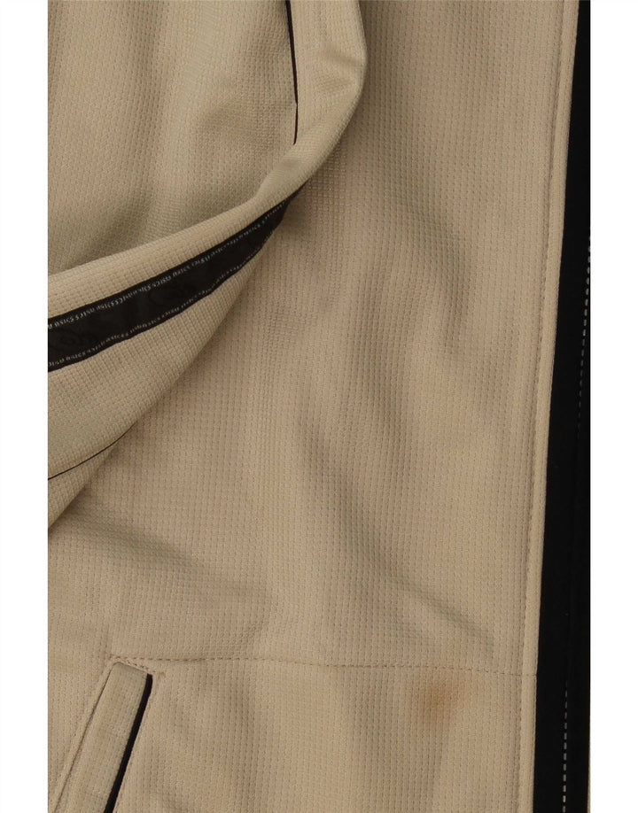 Asics Mens Tracksuit Top Jacket XL Beige Colourblock
