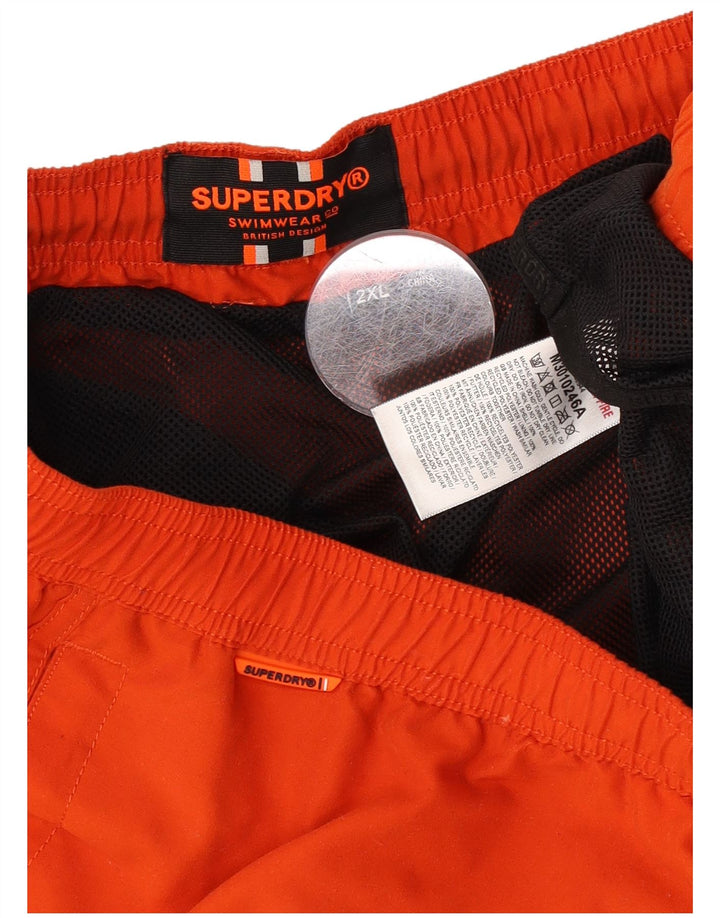Superdry Mens Graphic Swimming Shorts 2XL  Red Polyester