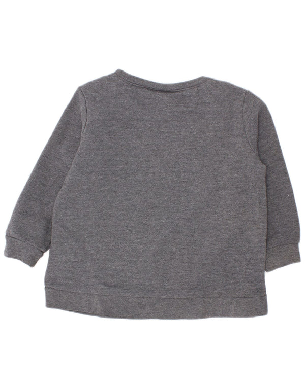 Nike Baby Girls Graphic Sweatshirt Jumper 12-18 Months Grey Cotton