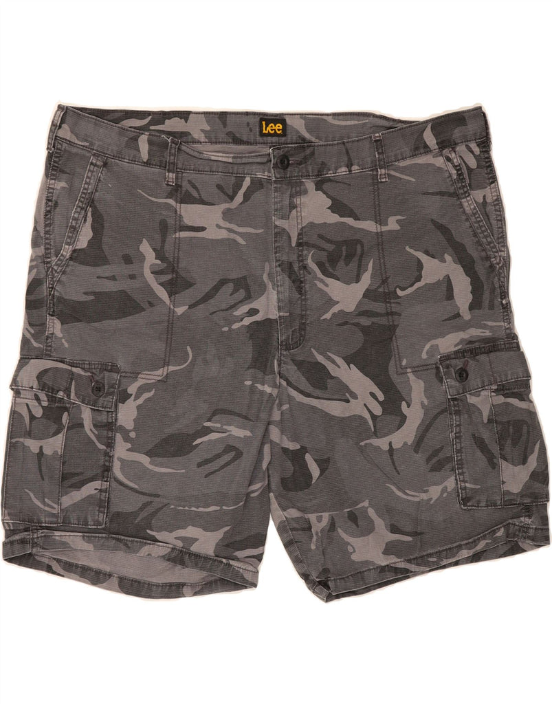 LEE Mens Cargo Shorts W46 3XL Grey Camouflage Cotton Vintage Lee and Second-Hand Lee from Messina Hembry 