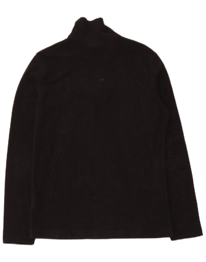 Lotto Womens Zip Neck Fleece Jumper UK 10 Small Black Polyester