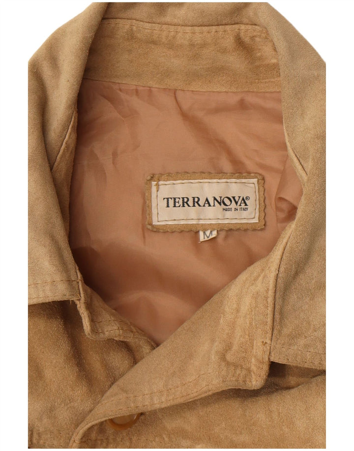Terranova Mens Suede Jacket UK 38 Medium Beige