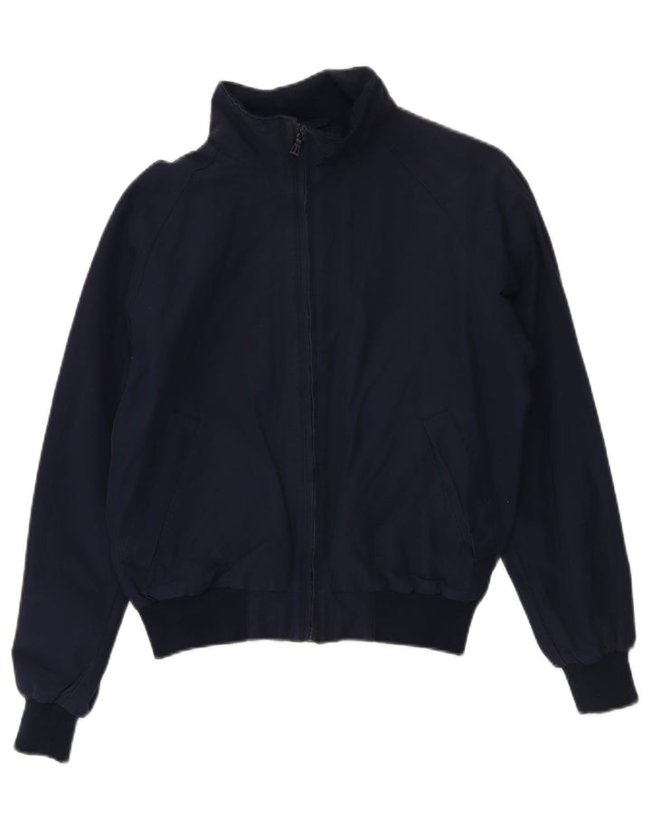 HENRI LLOYD Mens Bomber Jacket UK 36 Small Navy Blue Cotton