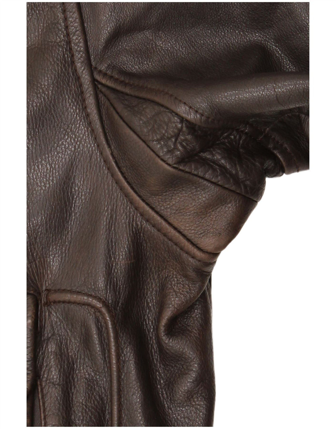Vintage Mens Leather Jacket IT 52 XL Brown Leather