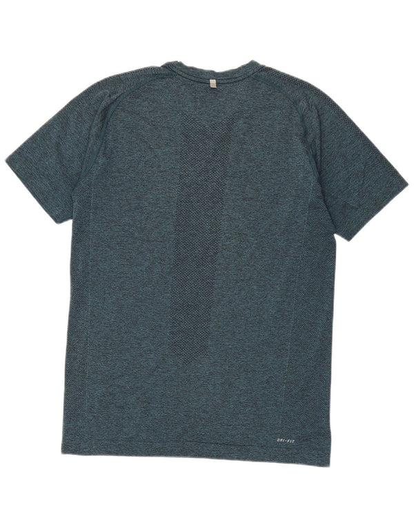 Nike Mens Dri Fit T-Shirt Top Medium Navy Blue Flecked