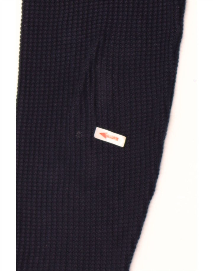 Zara Mens Crew Neck Jumper Sweater Large Navy Blue Cotton