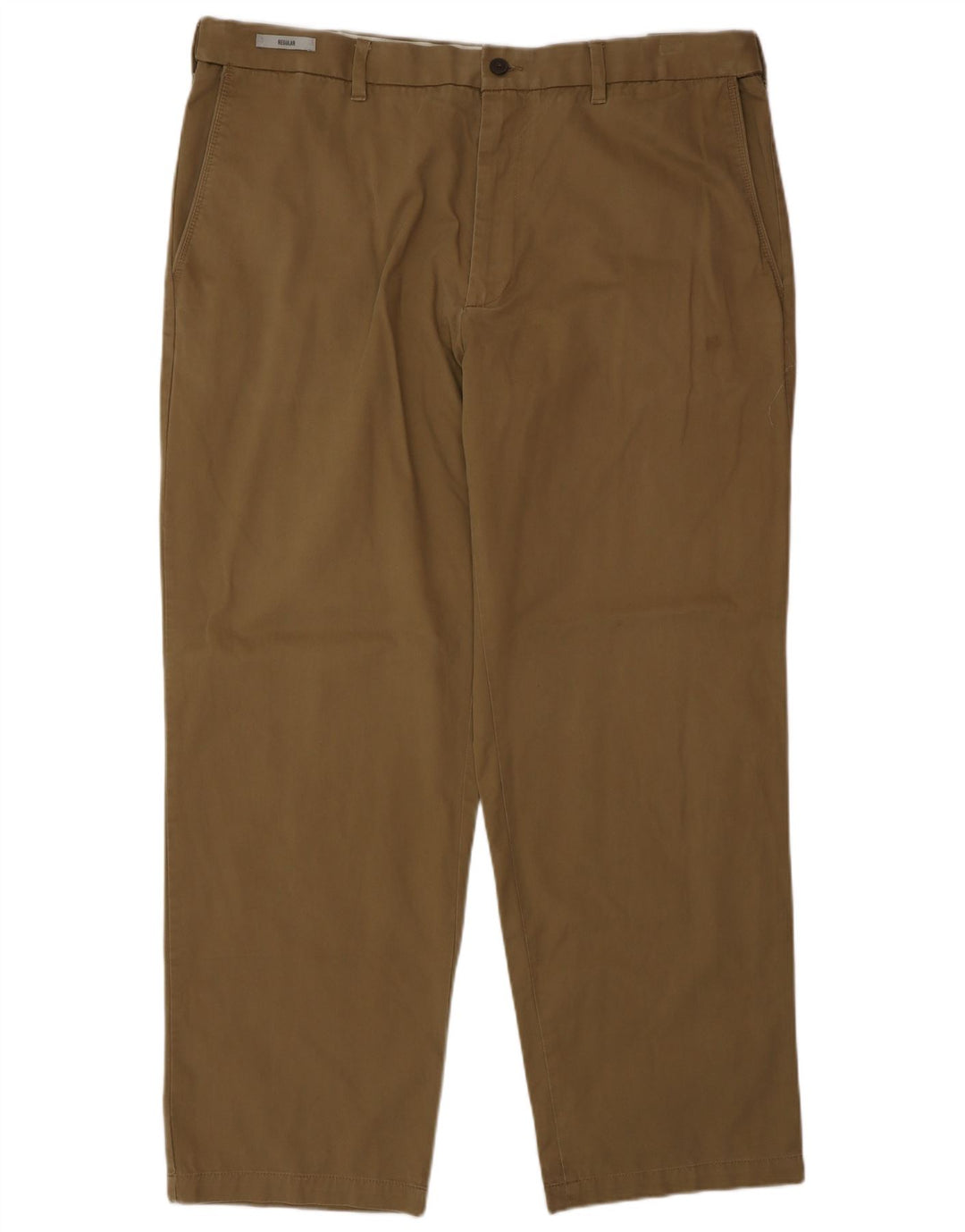 Marks & Spencer Mens Regular Chino Trousers W40 L31 Brown Cotton