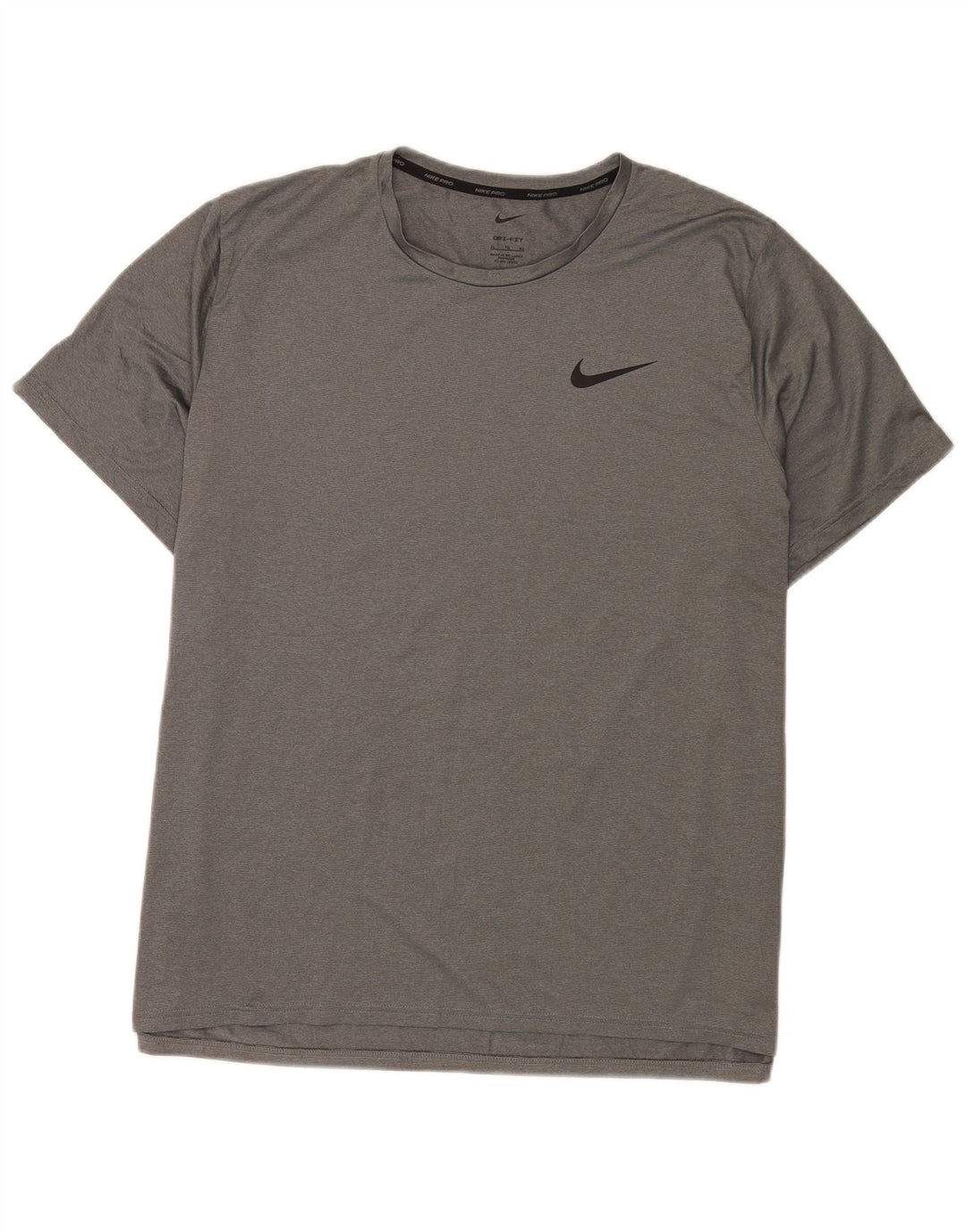 Nike Mens Dri Fit T-Shirt Top XL Grey Flecked Polyester