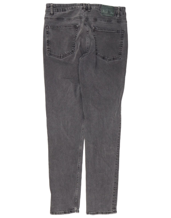 Zara Mens Slim Jeans EU 42 Large W32 L30 Grey Cotton