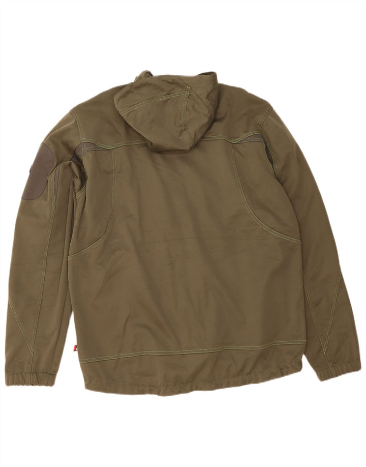 OCK Mens Hooded Tracksuit Top Jacket XL Khaki Polyester