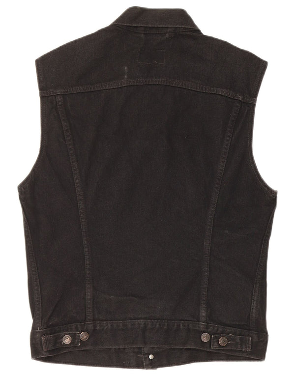 Levi's Mens Denim Gilet UK 38 Medium Black Cotton