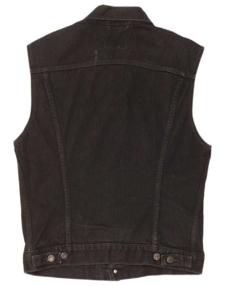 Levi's Mens Denim Gilet UK 38 Medium Black Cotton
