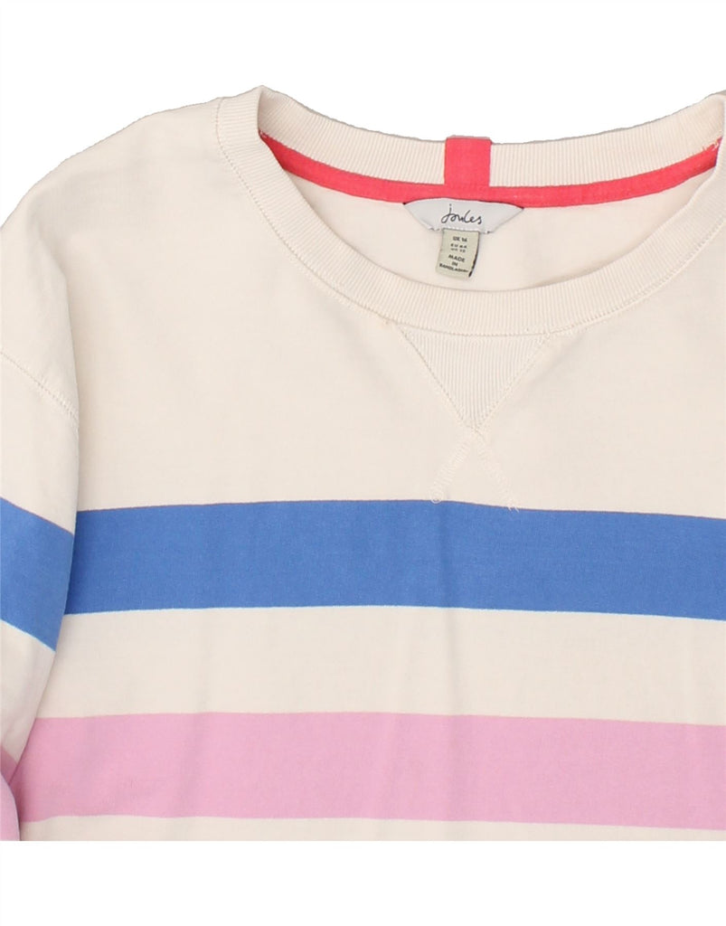 JOULES Womens Sweatshirt Jumper UK 16 Large  Multicoloured Striped Cotton | Vintage Joules | Thrift | Second-Hand Joules | Used Clothing | Messina Hembry 