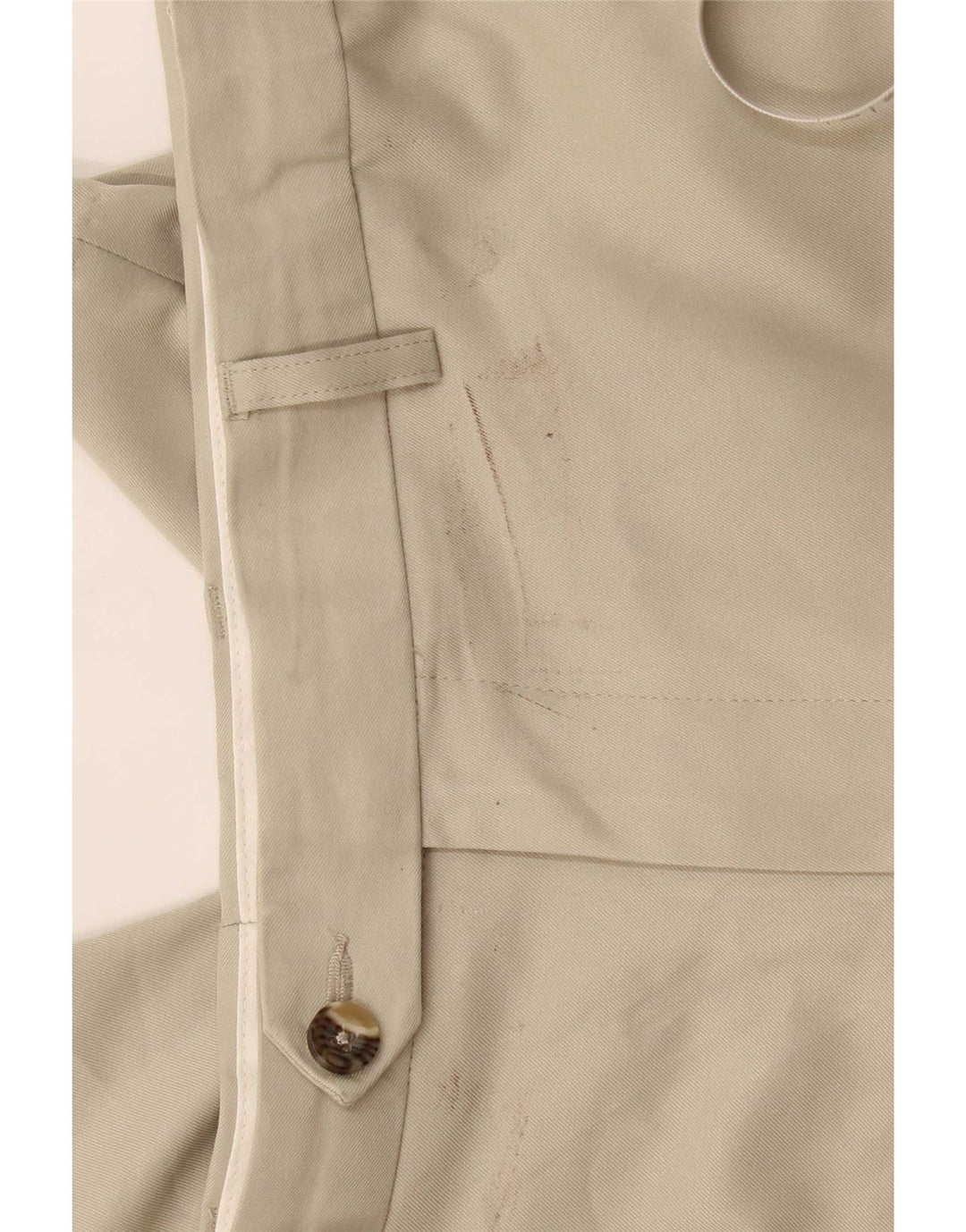 Marks & Spencer Mens Regular Fit Suit Trousers W36 L29 Beige Polyester