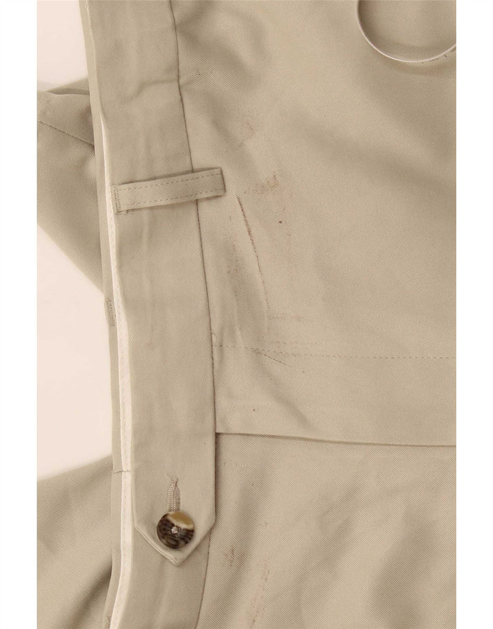 Marks & Spencer Mens Regular Fit Suit Trousers W36 L29 Beige Polyester