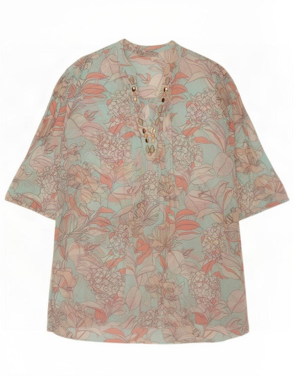 Marks & Spencer Womens See Through Tunic Dress UK 14 Medium Turquoise