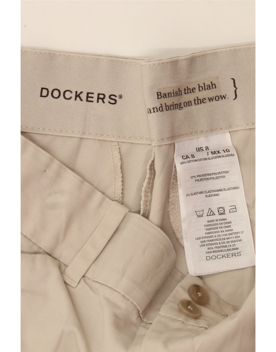 DOCKERS Womens Casual Shorts US 8 Medium W30  Beige Cotton Vintage Dockers and Second-Hand Dockers from Messina Hembry 