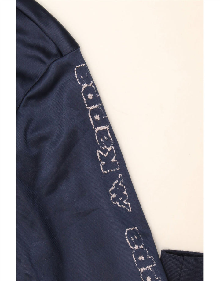 Kappa Mens Graphic Tracksuit Top Jacket Medium Navy Blue Polyester