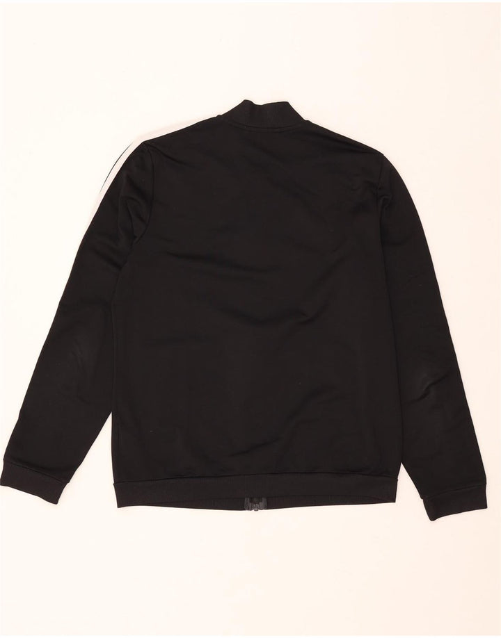 ADIDAS Womens Tracksuit Top Jacket UK 12/14 Medium Black Polyester