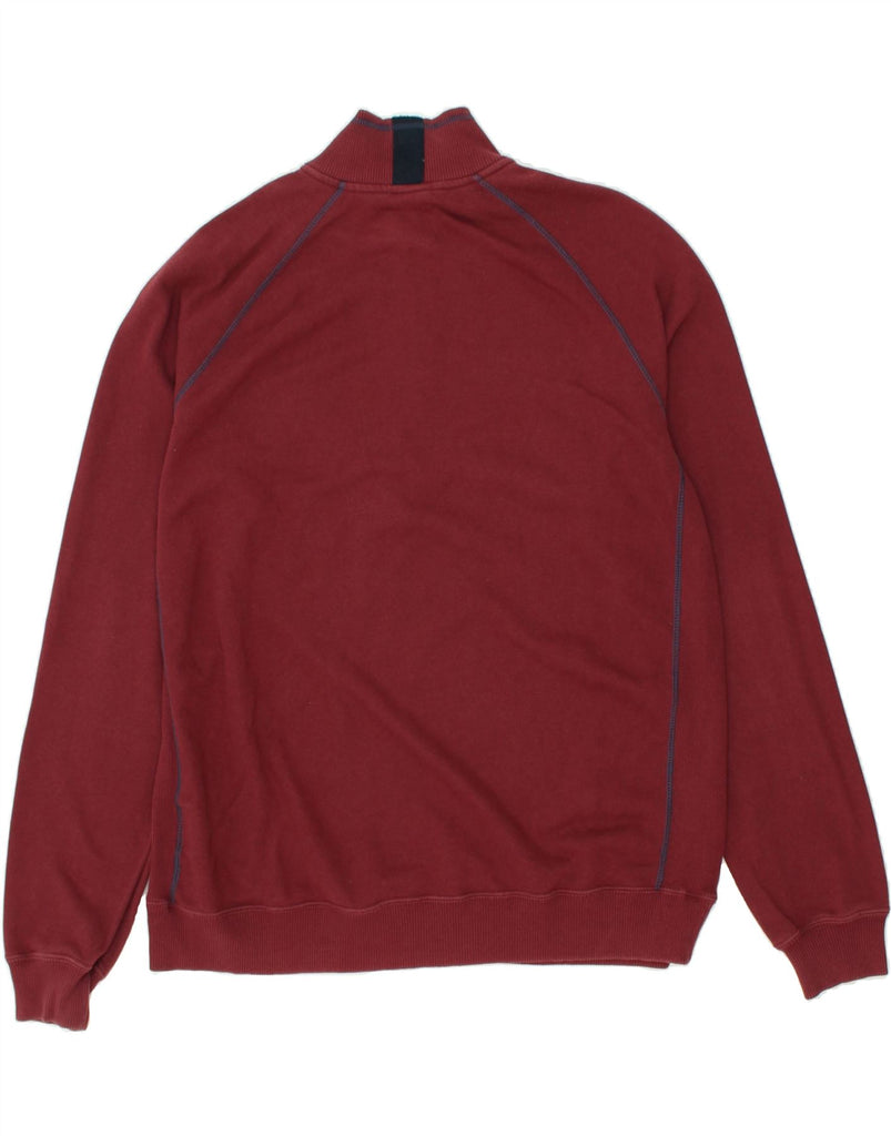 CHAMPION Mens Zip Neck Sweatshirt Jumper 2XL Maroon Cotton | Vintage Champion | Thrift | Second-Hand Champion | Used Clothing | Messina Hembry 