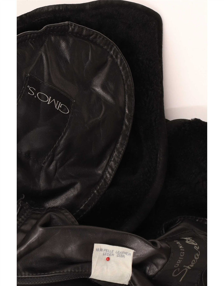 Gimo's Mens Shearling Jacket UK 40 Large Black