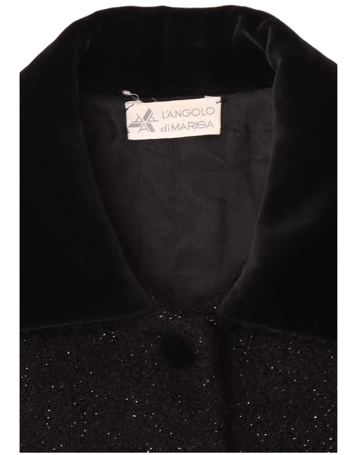 Marisa Womens 5 Button Blazer Jacket UK 12 Medium Black Flecked