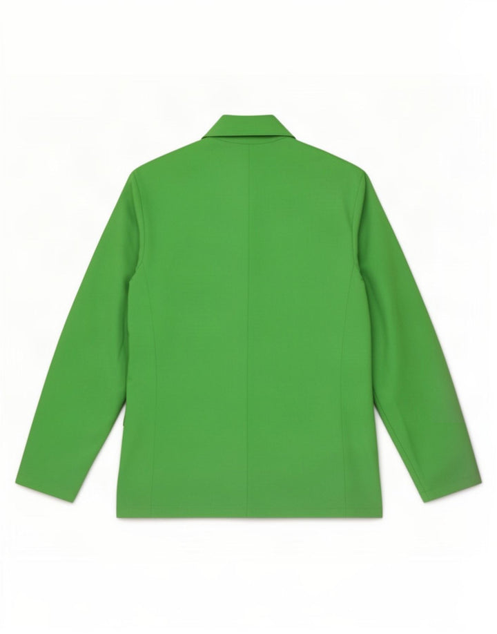 Benetton Womens Blazer Jacket IT 44 Medium Green Polyester