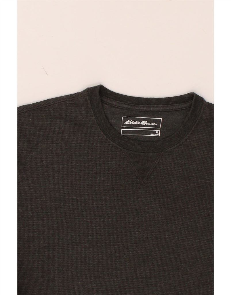 EDDIE BAUER Mens Top Long Sleeve XL Grey Cotton Vintage Eddie Bauer and Second-Hand Eddie Bauer from Messina Hembry 