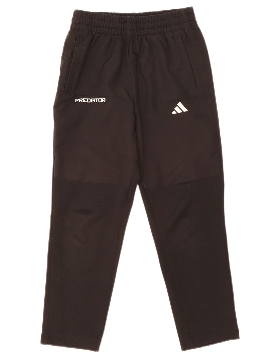 Adidas Boys Tracksuit Trousers 7-8 Years Black Polyester