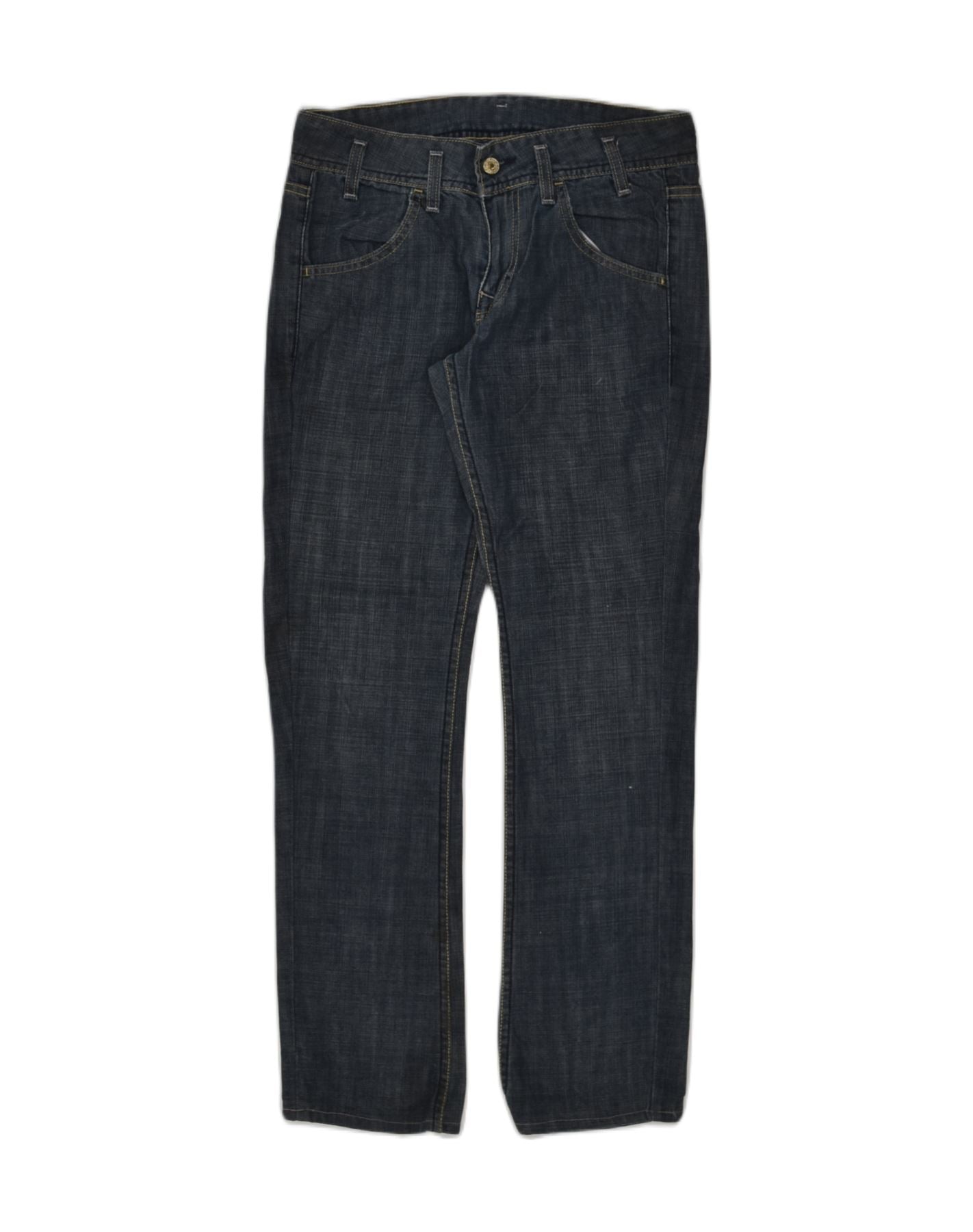 EDDIE BAUER Womens Boyfriend Slim Jeans US 10 Medium W34 L31 Navy Blue, Vintage & Second-Hand Clothing Online