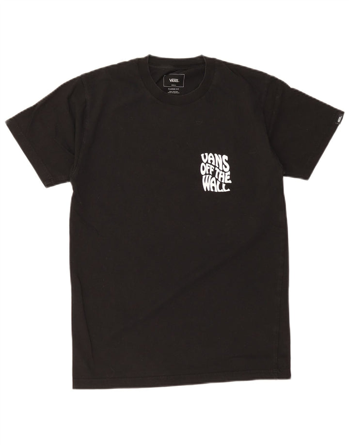 Vans Mens Classic Fit Graphic T-Shirt Top Small Black Cotton