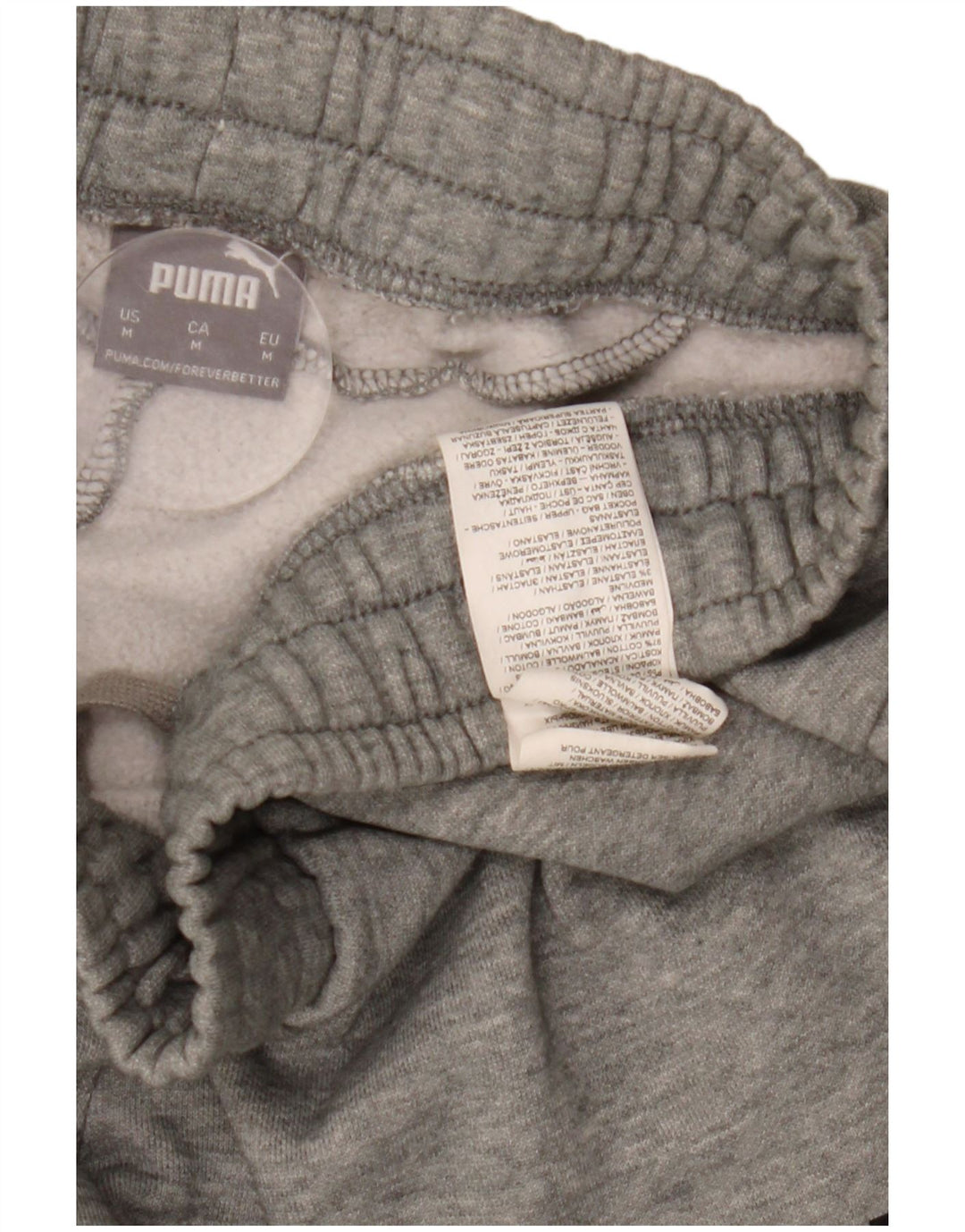 Puma Mens Tracksuit Trousers Joggers Medium Grey Flecked Cotton