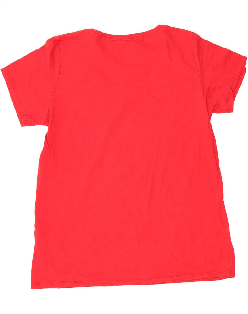 NIKE Womens Athletic Cut T-Shirt Top UK 14 Large Red Cotton Vintage Nike and Second-Hand Nike from Messina Hembry 
