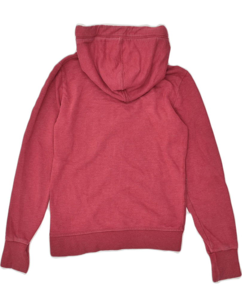 SUPERDRY Womens Zip Hoodie Sweater UK 14 Large Red Cotton | Vintage Superdry | Thrift | Second-Hand Superdry | Used Clothing | Messina Hembry 